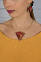 Double-Sided Triangle Necklace - Two Worlds
