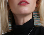 Zigzag Earrings - Waves of the Sea