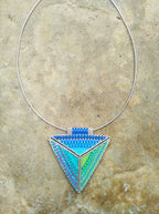 Double-Sided Triangle Necklace - Two Worlds
