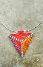 Double-Sided Triangle Necklace - Two Worlds