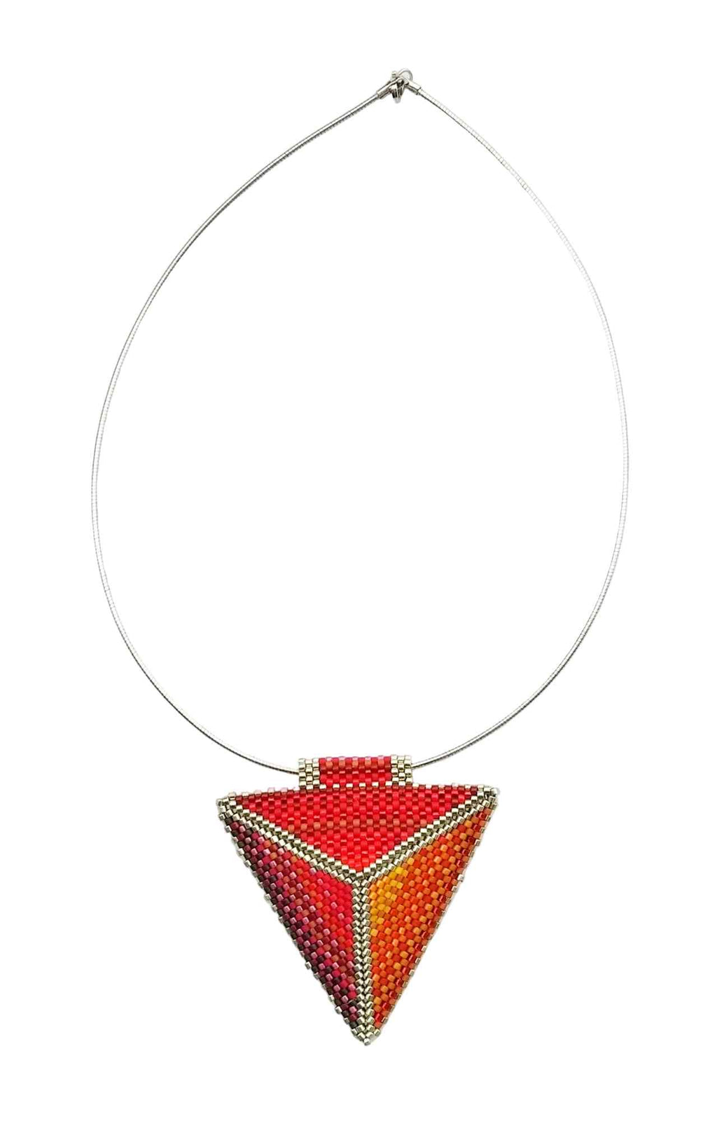 Double-Sided Triangle Necklace - Two Worlds