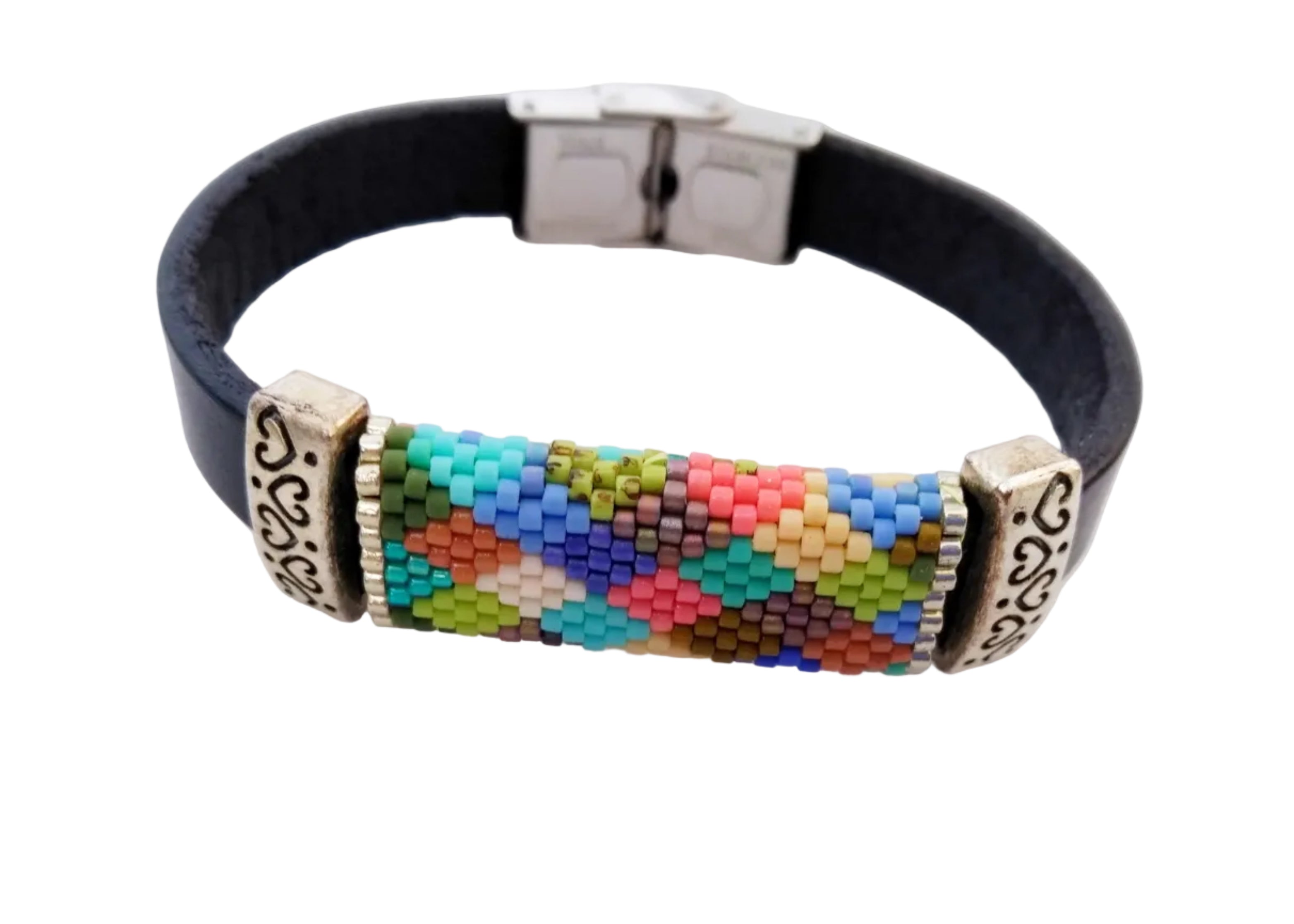 Leather Bracelet – Cheerful Mosaic