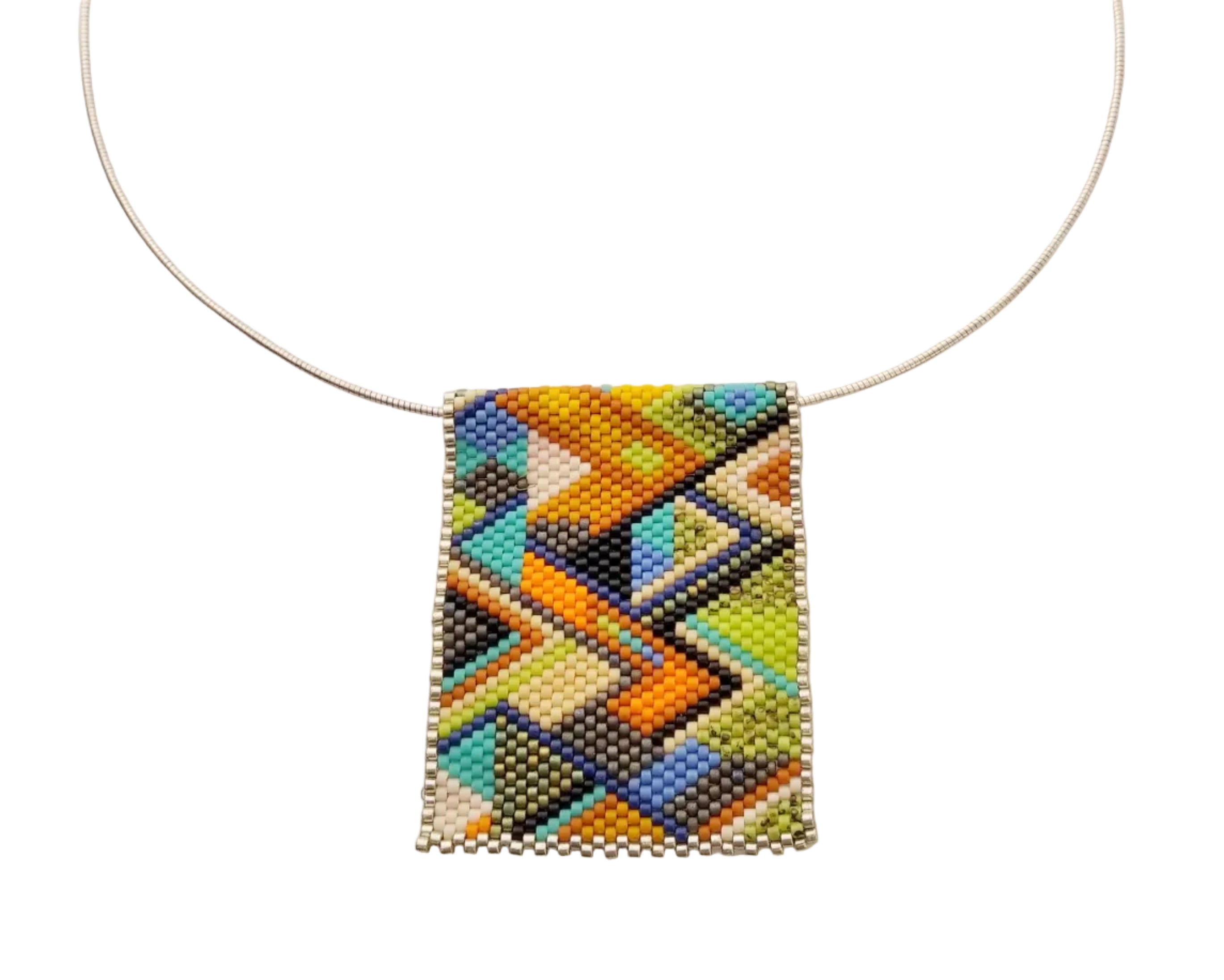 Abstract Painting Pendant Necklace