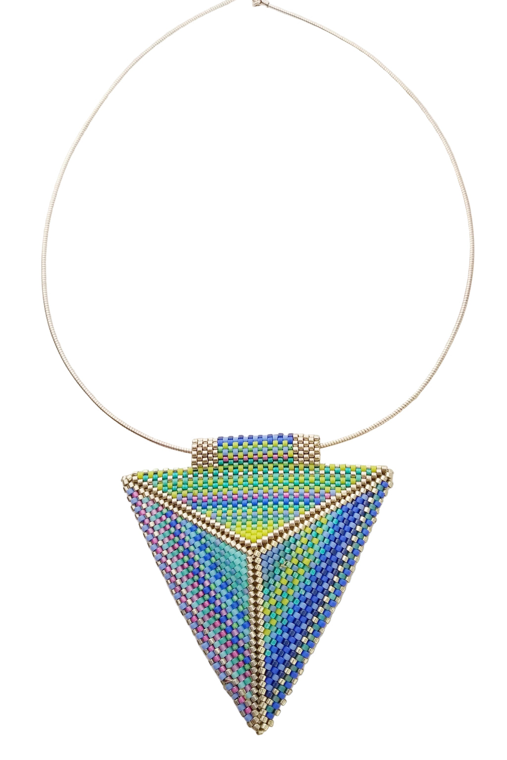 Double-Sided Triangle Necklace - Two Worlds