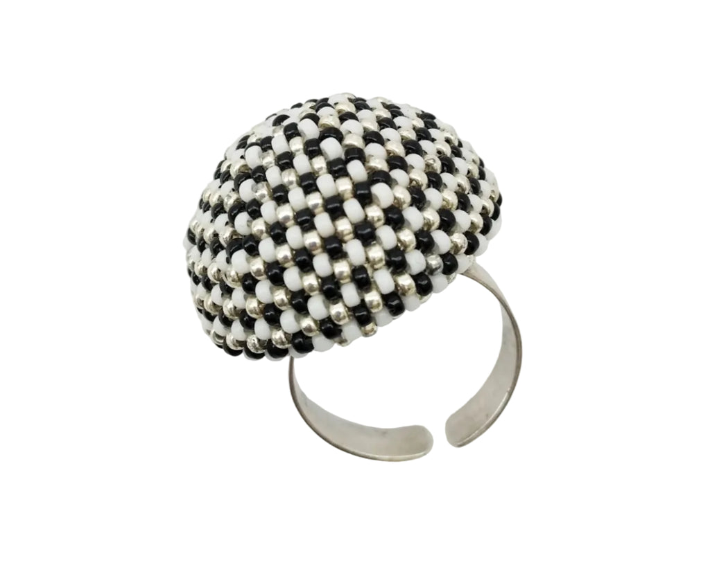Sphere Ring - Black and White Chess