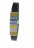 Leather Bracelet – Frost Flower Geometry