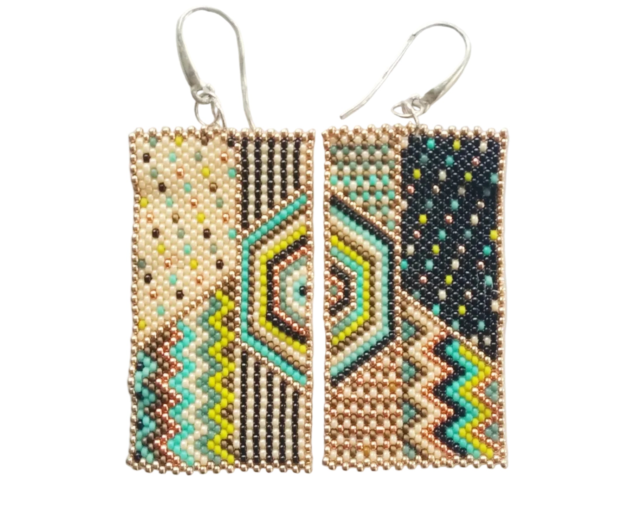 Geometric Earrings – Abstract Night