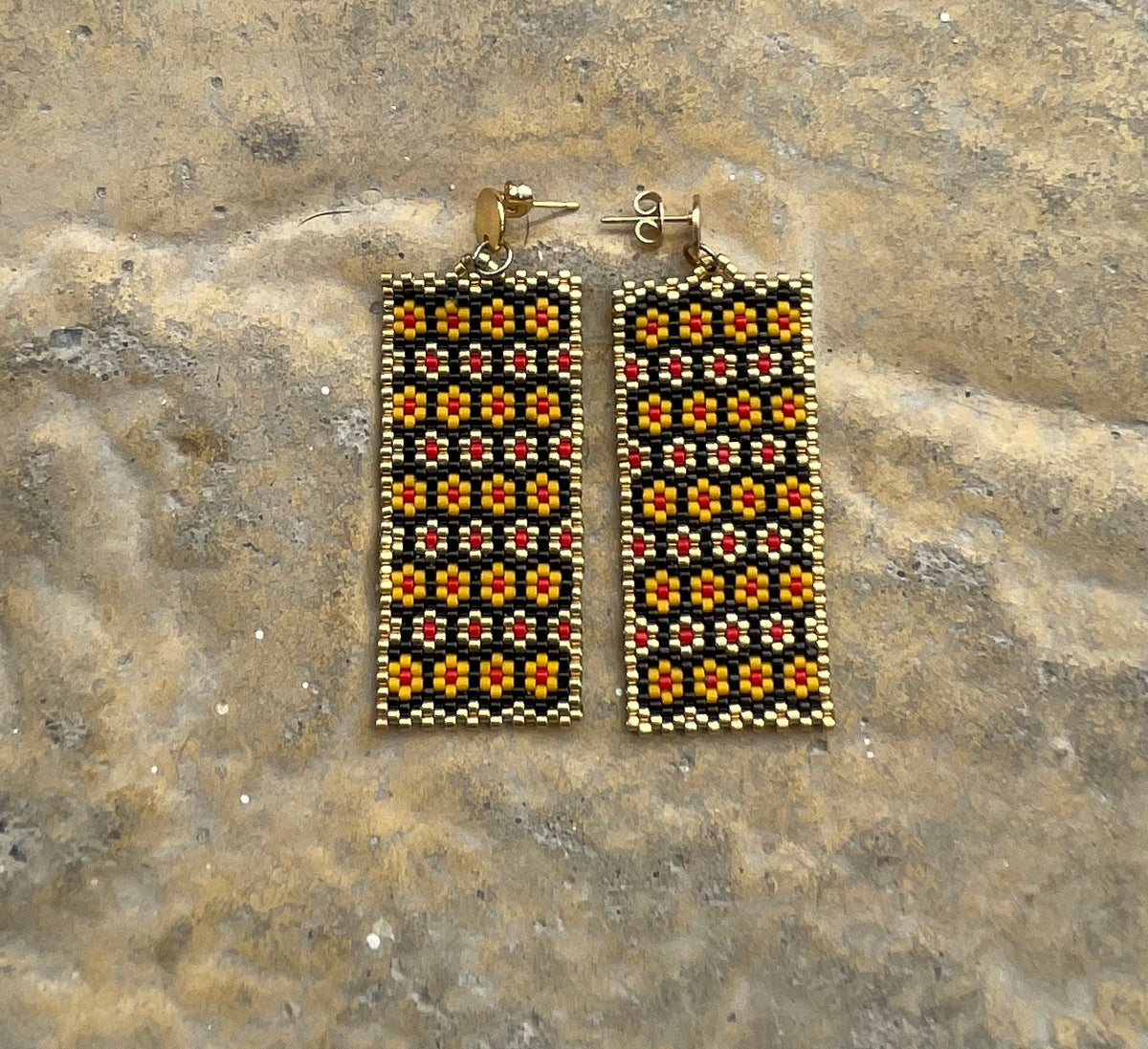 Floral Earrings - Festive Garden