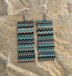 Zigzag Earrings - Waves of the Sea