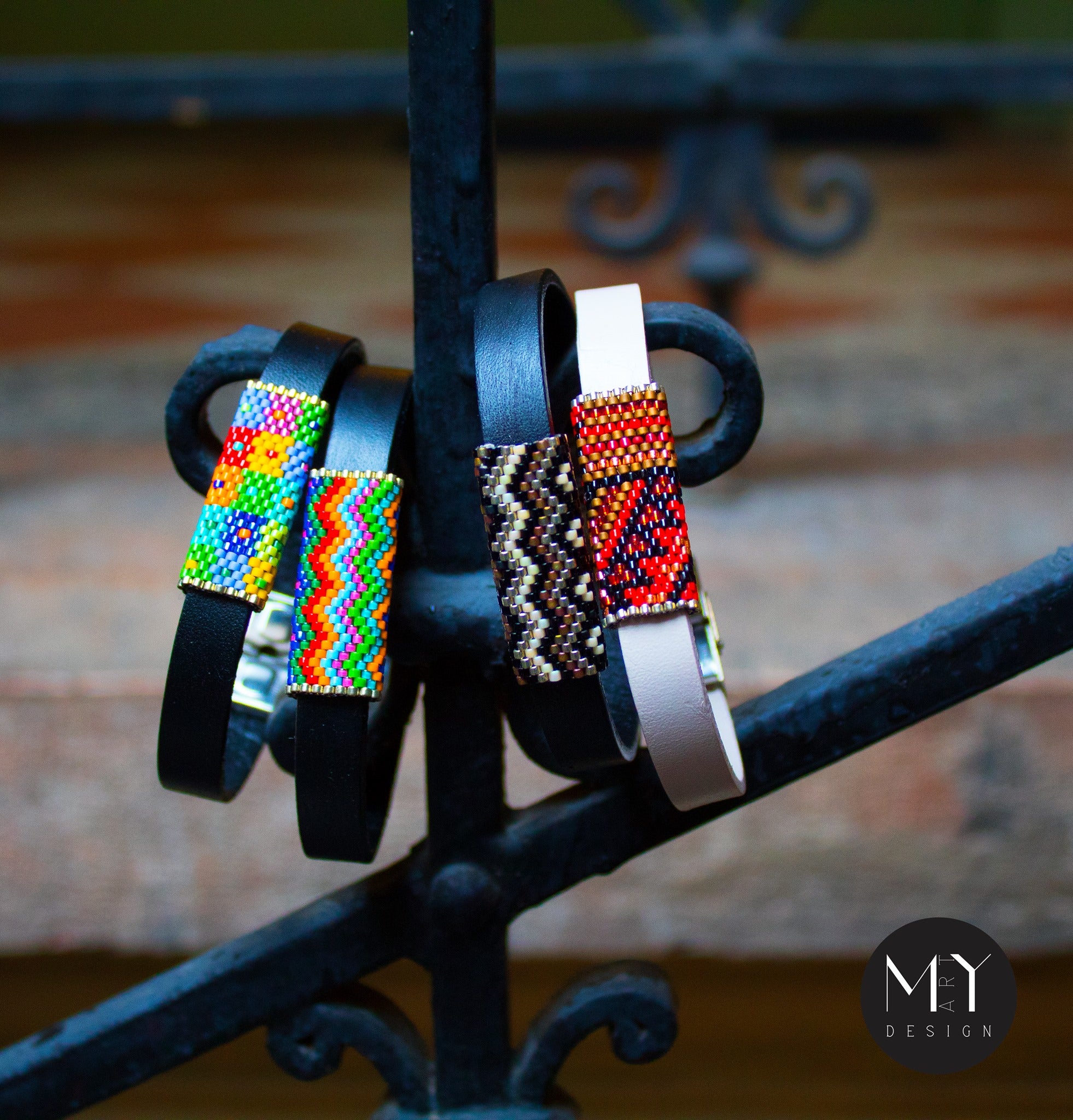 Leather Bracelet – Cheerful Mosaic